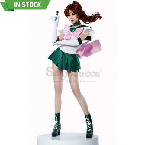 【In Stock】Anime Sailor Moon Supers Cosplay Jupiter Makoto Kino Battle Suit Costume Premium