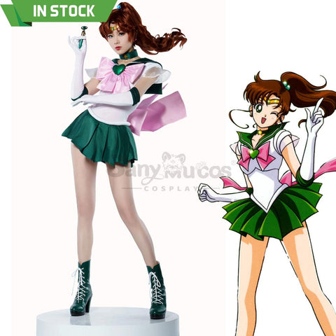 【In Stock】Anime Sailor Moon Supers Cosplay Jupiter Makoto Kino Battle Suit Costume Premium