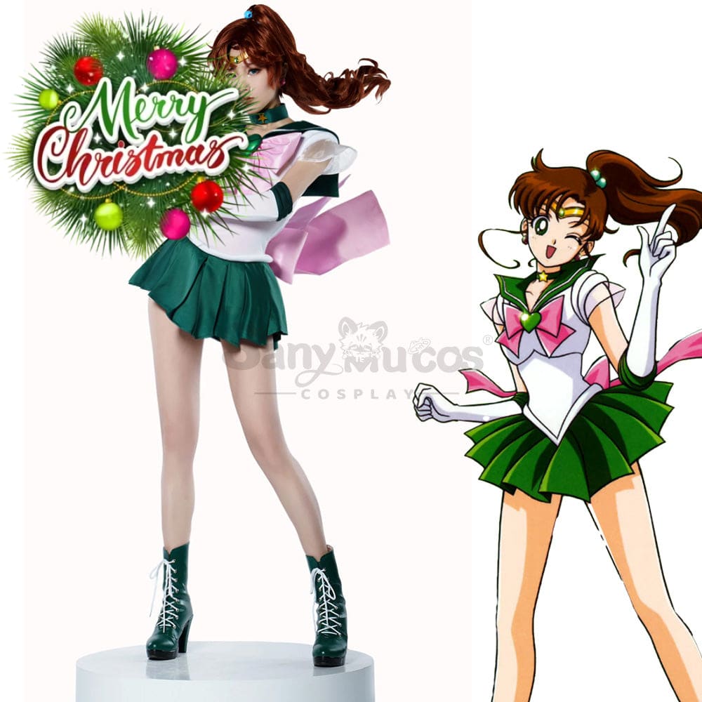 【In Stock】Anime Sailor Moon Supers Cosplay Jupiter Makoto Kino Battle Suit Costume Premium