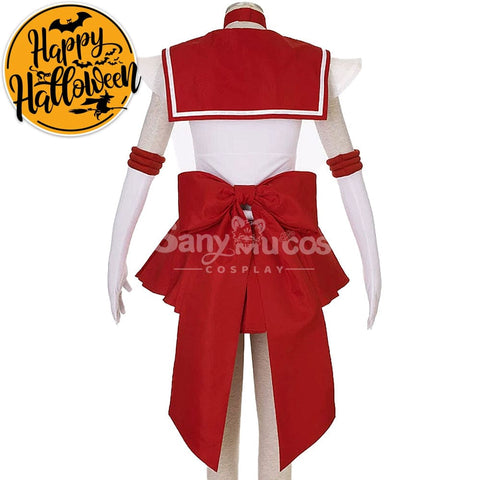 【In Stock】Anime Sailor Moon Supers Cosplay Mars Rei Hino Battle Suit Costume Costumes