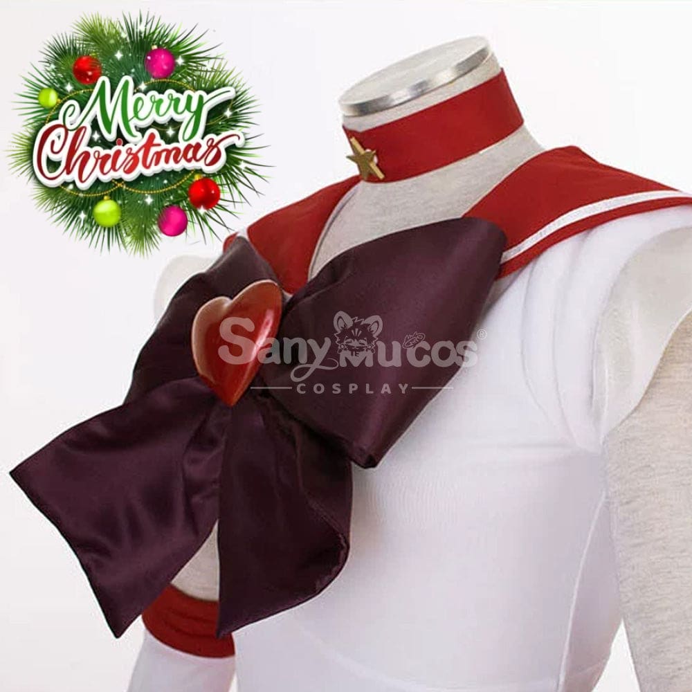 【In Stock】Anime Sailor Moon Supers Cosplay Mars Rei Hino Battle Suit Costume Costumes