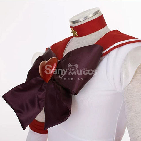 【In Stock】Anime Sailor Moon Supers Cosplay Mars Rei Hino Battle Suit Costume Costumes