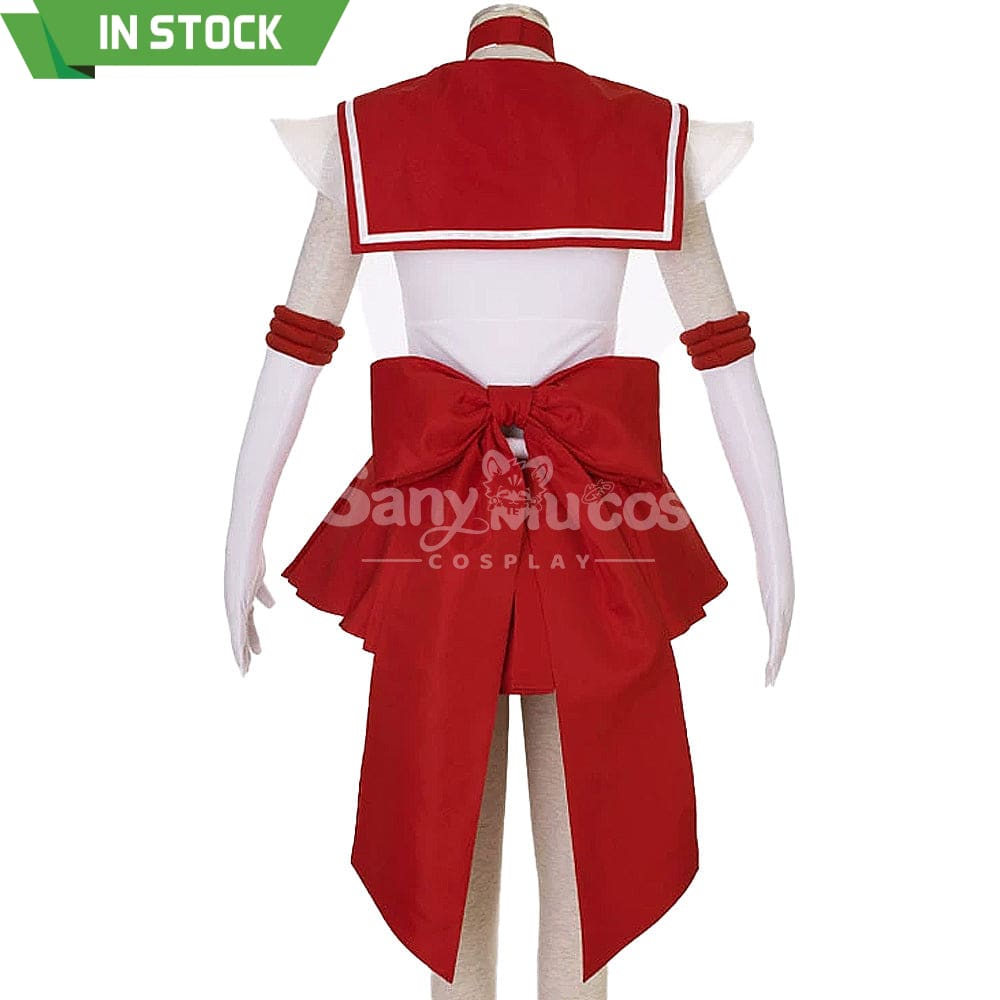 【In Stock】Anime Sailor Moon Supers Cosplay Mars Rei Hino Battle Suit Costume Costumes