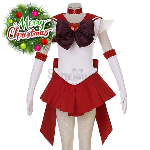 【In Stock】Anime Sailor Moon Supers Cosplay Mars Rei Hino Battle Suit Costume Costumes