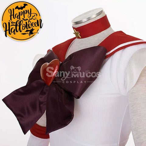 【In Stock】Anime Sailor Moon Supers Cosplay Mars Rei Hino Battle Suit Costume Costumes