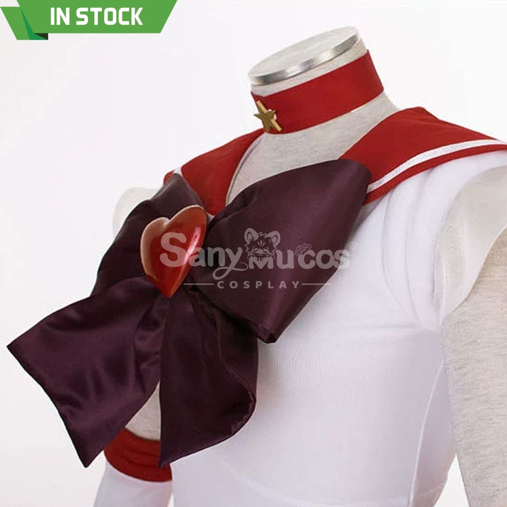 【In Stock】Anime Sailor Moon Supers Cosplay Mars Rei Hino Battle Suit Costume Costumes