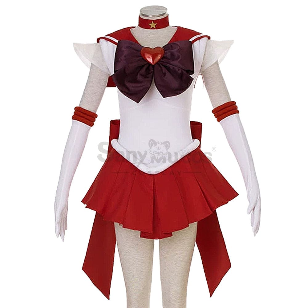 【In Stock】Anime Sailor Moon Supers Cosplay Mars Rei Hino Battle Suit Costume Costumes