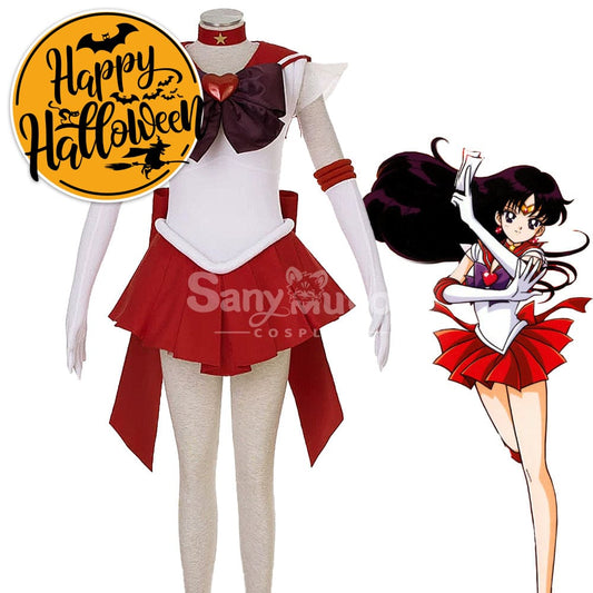 【In Stock】Anime Sailor Moon Supers Cosplay Mars Rei Hino Battle Suit Costume Costumes 1000