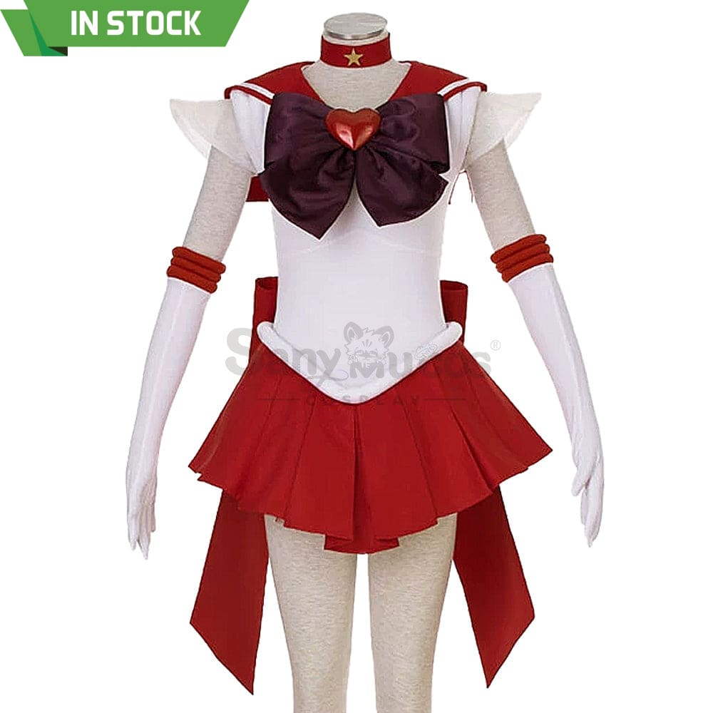 【In Stock】Anime Sailor Moon Supers Cosplay Mars Rei Hino Battle Suit Costume Costumes