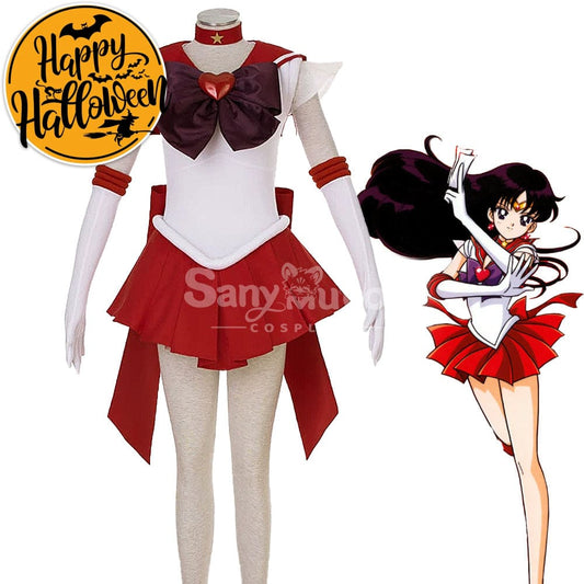 【In Stock】Anime Sailor Moon Supers Cosplay Mars Rei Hino Battle Suit Costume Costumes 1000