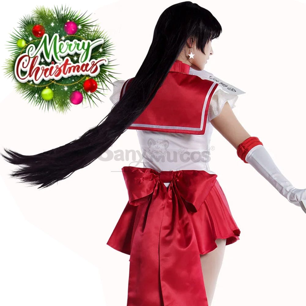 【In Stock】Anime Sailor Moon Supers Cosplay Mars Rei Hino Battle Suit Costume Premium Edition