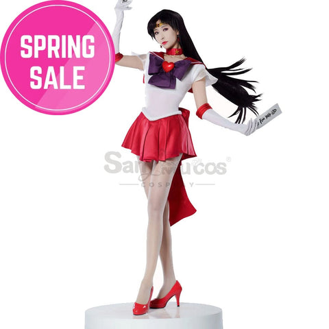 【In Stock】Anime Sailor Moon Supers Cosplay Mars Rei Hino Battle Suit Costume Premium Edition