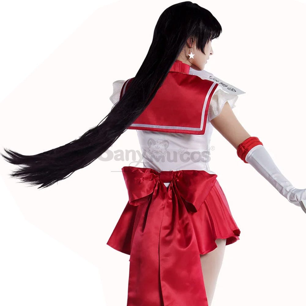 【In Stock】Anime Sailor Moon Supers Cosplay Mars Rei Hino Battle Suit Costume Premium Edition