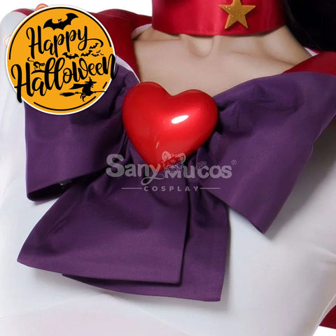 【In Stock】Anime Sailor Moon Supers Cosplay Mars Rei Hino Battle Suit Costume Premium Edition
