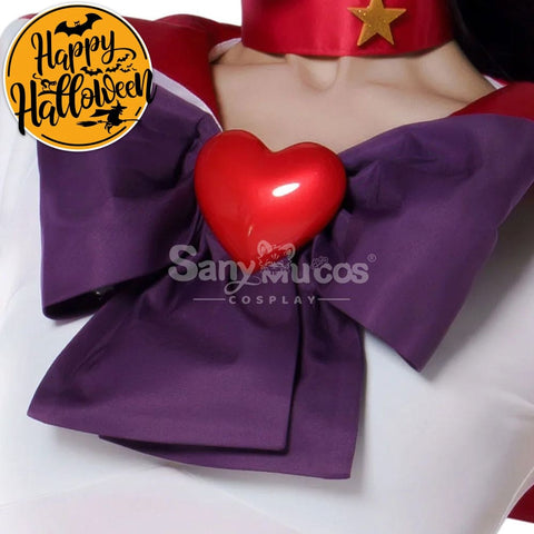 【In Stock】Anime Sailor Moon Supers Cosplay Mars Rei Hino Battle Suit Costume Premium Edition