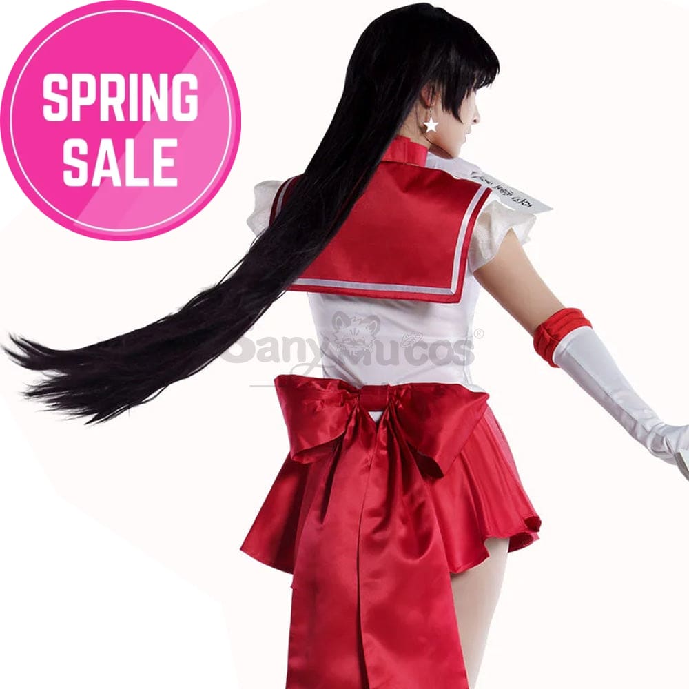 【In Stock】Anime Sailor Moon Supers Cosplay Mars Rei Hino Battle Suit Costume Premium Edition