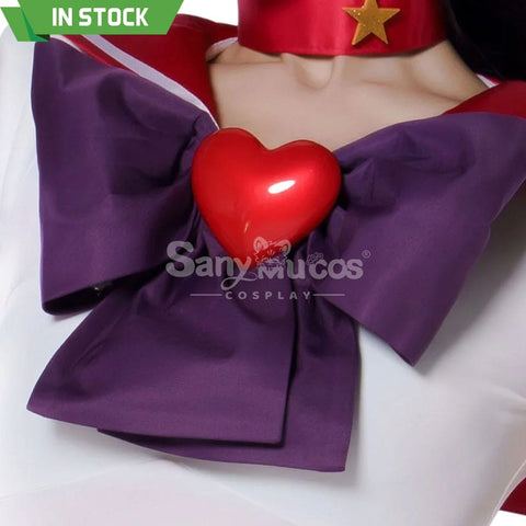 【In Stock】Anime Sailor Moon Supers Cosplay Mars Rei Hino Battle Suit Costume Premium Edition