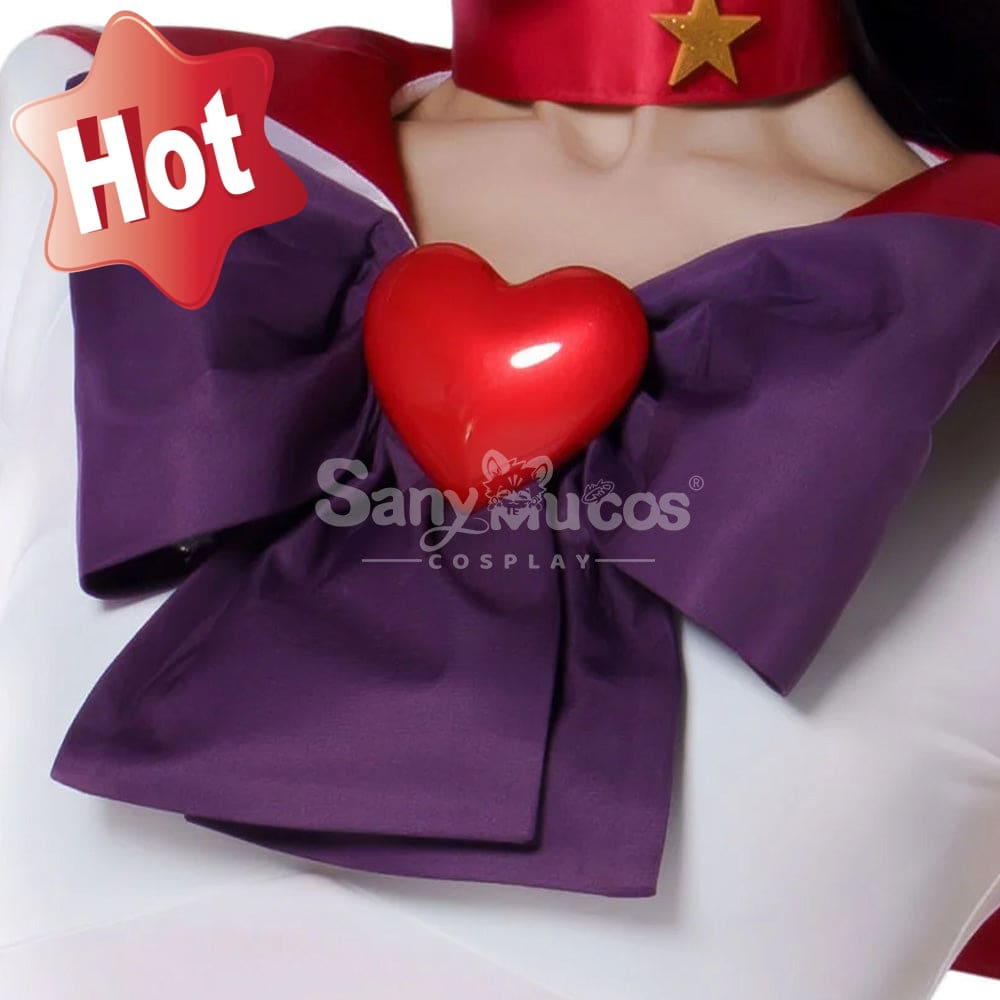 【In Stock】Anime Sailor Moon Supers Cosplay Mars Rei Hino Battle Suit Costume Premium Edition