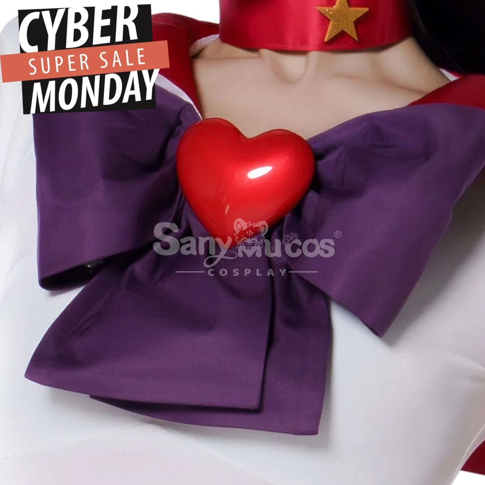 【In Stock】Anime Sailor Moon Supers Cosplay Mars Rei Hino Battle Suit Costume Premium Edition