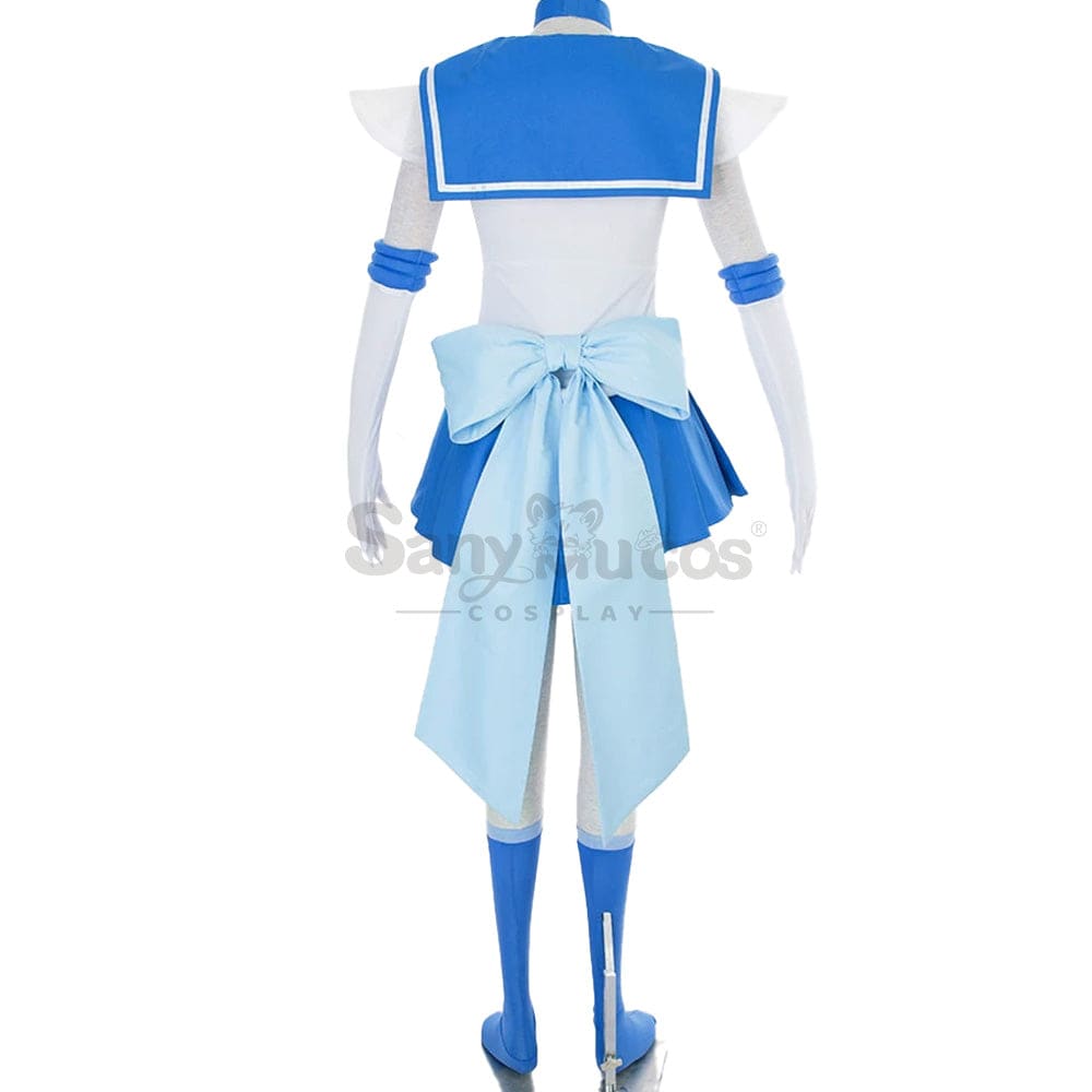 【In Stock】Anime Sailor Moon Supers Cosplay Mercury Ami Mizuno Battle Suit Costume Costumes