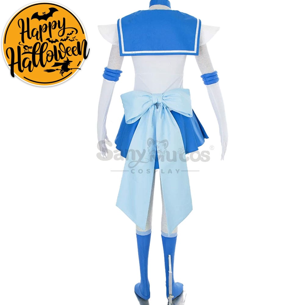 【In Stock】Anime Sailor Moon Supers Cosplay Mercury Ami Mizuno Battle Suit Costume Costumes