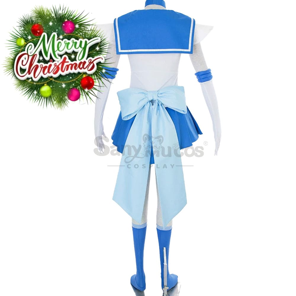 【In Stock】Anime Sailor Moon Supers Cosplay Mercury Ami Mizuno Battle Suit Costume Costumes