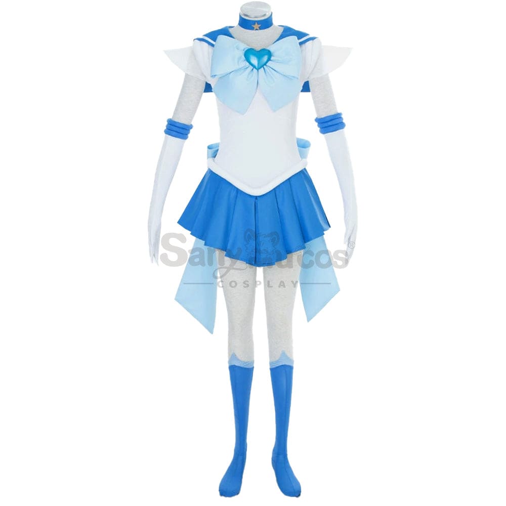 【In Stock】Anime Sailor Moon Supers Cosplay Mercury Ami Mizuno Battle Suit Costume Costumes