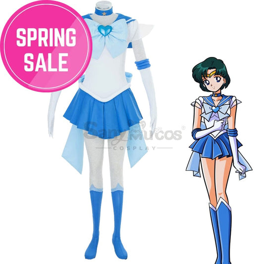 【In Stock】Anime Sailor Moon Supers Cosplay Mercury Ami Mizuno Battle Suit Costume Costumes 1000