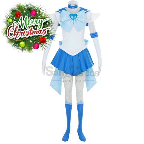 【In Stock】Anime Sailor Moon Supers Cosplay Mercury Ami Mizuno Battle Suit Costume Costumes