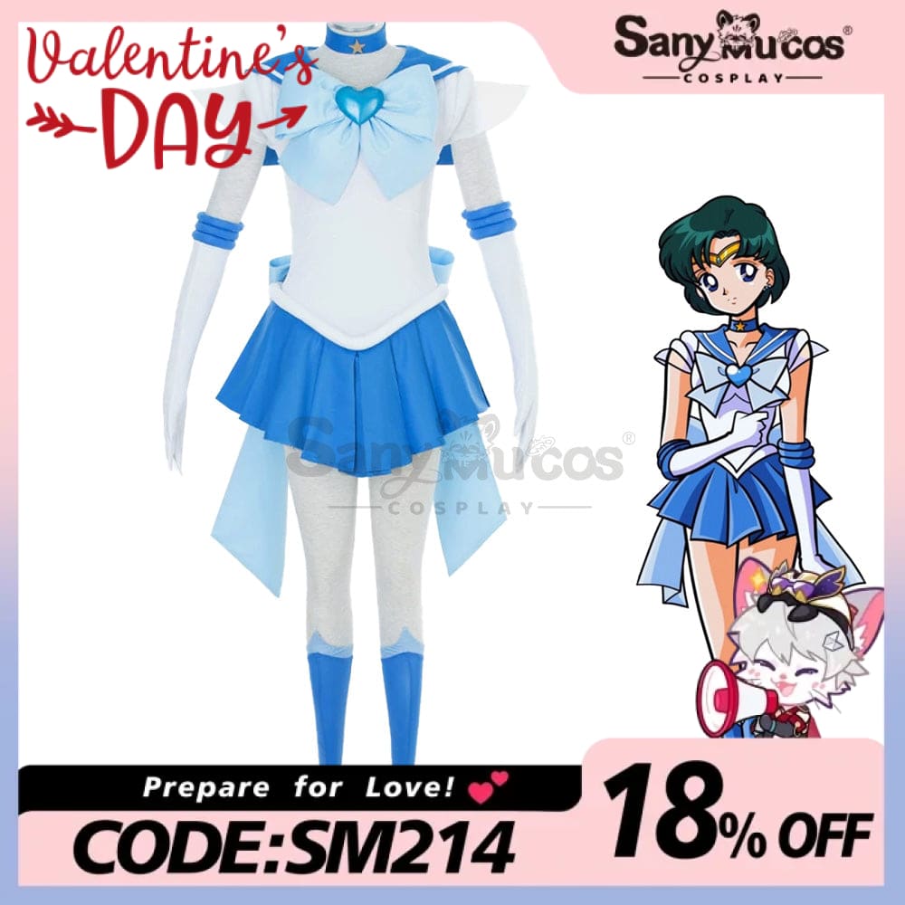 【In Stock】Anime Sailor Moon Supers Cosplay Mercury Ami Mizuno Battle Suit Costume Costumes