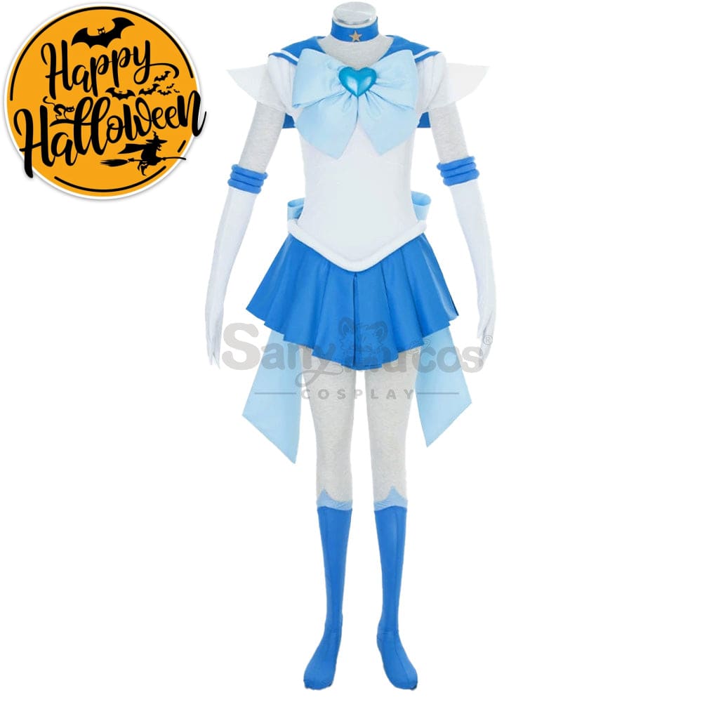 【In Stock】Anime Sailor Moon Supers Cosplay Mercury Ami Mizuno Battle Suit Costume Costumes