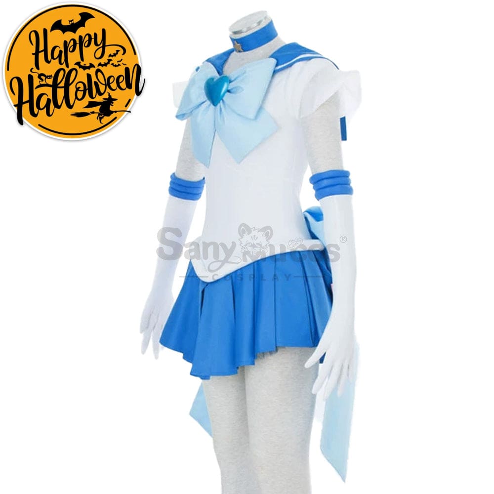 【In Stock】Anime Sailor Moon Supers Cosplay Mercury Ami Mizuno Battle Suit Costume Costumes