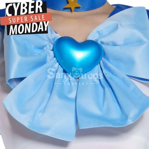 【In Stock】Anime Sailor Moon Supers Cosplay Mercury Ami Mizuno Battle Suit Costume Premium