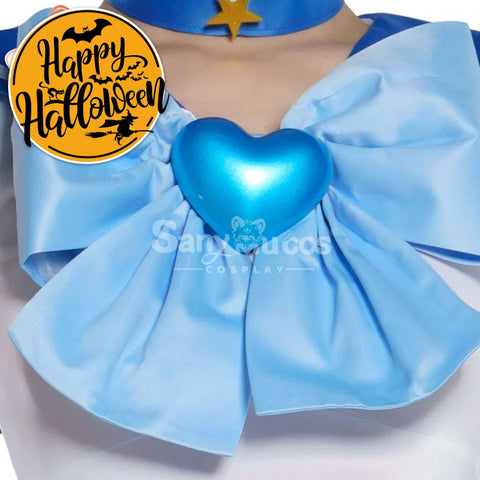 【In Stock】Anime Sailor Moon Supers Cosplay Mercury Ami Mizuno Battle Suit Costume Premium