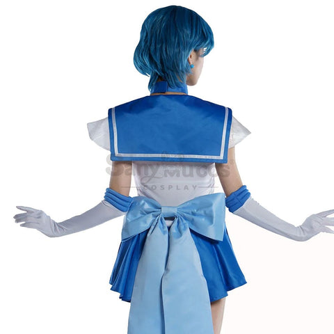 【In Stock】Anime Sailor Moon Supers Cosplay Mercury Ami Mizuno Battle Suit Costume Premium