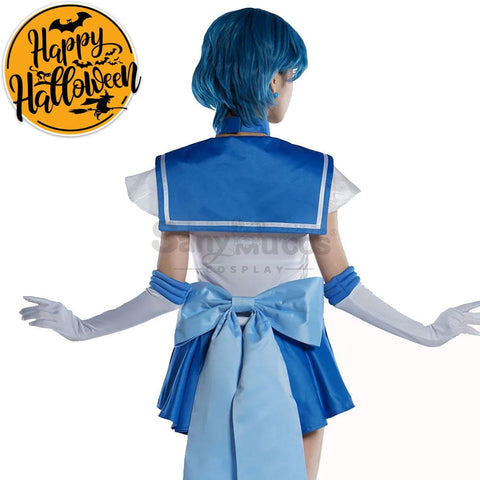 【In Stock】Anime Sailor Moon Supers Cosplay Mercury Ami Mizuno Battle Suit Costume Premium