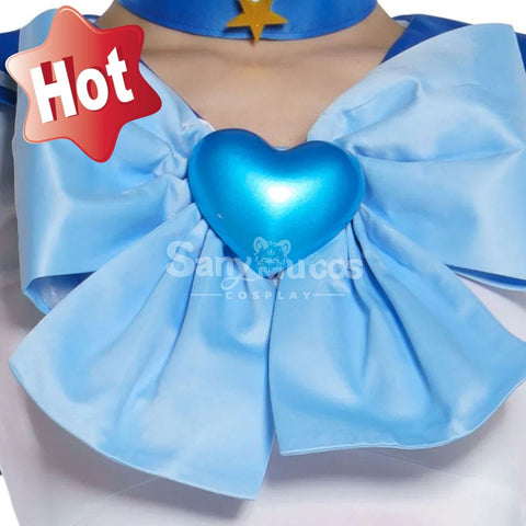【In Stock】Anime Sailor Moon Supers Cosplay Mercury Ami Mizuno Battle Suit Costume Premium