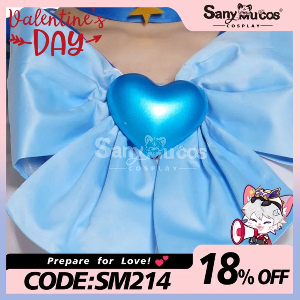 【In Stock】Anime Sailor Moon Supers Cosplay Mercury Ami Mizuno Battle Suit Costume Premium