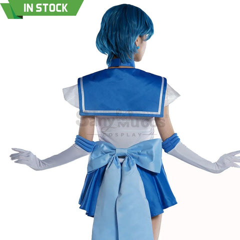 【In Stock】Anime Sailor Moon Supers Cosplay Mercury Ami Mizuno Battle Suit Costume Premium