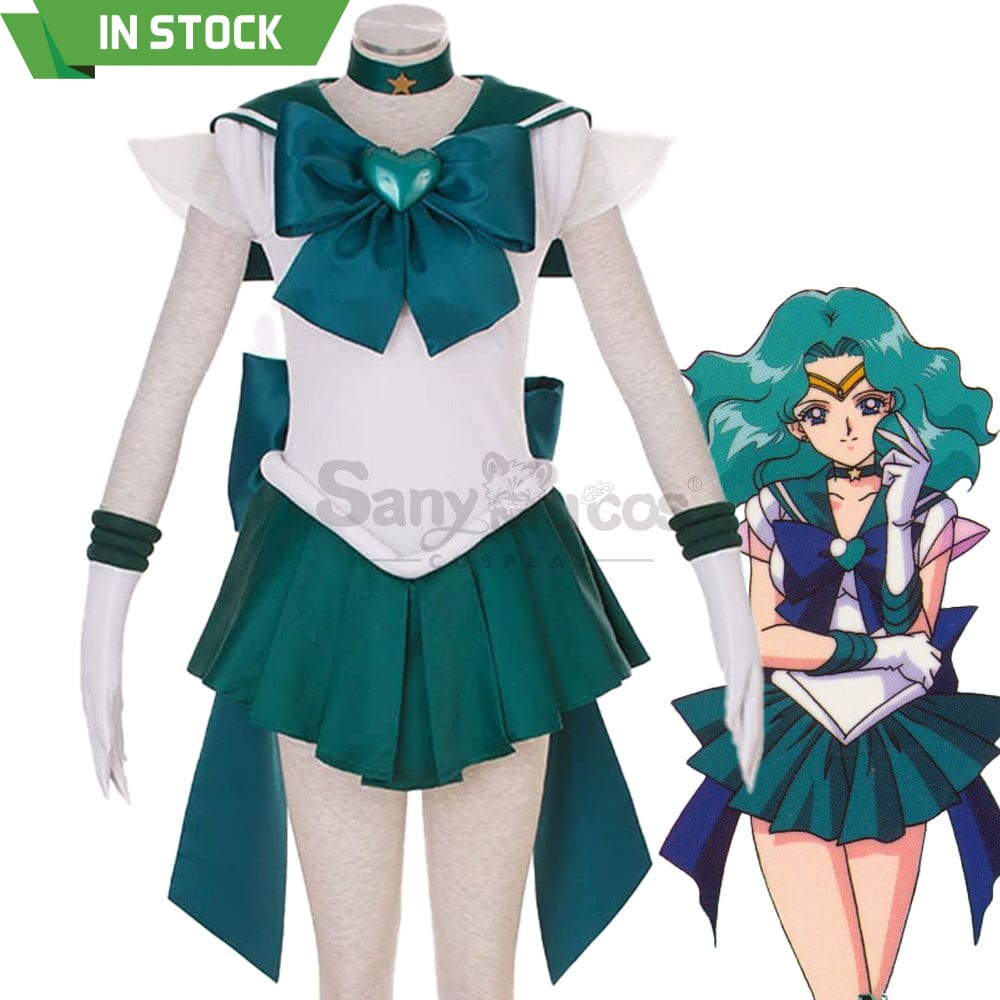 【In Stock】Anime Sailor Moon Supers Cosplay Neptune Michiru Kaiou Battle Suit Costume Costumes