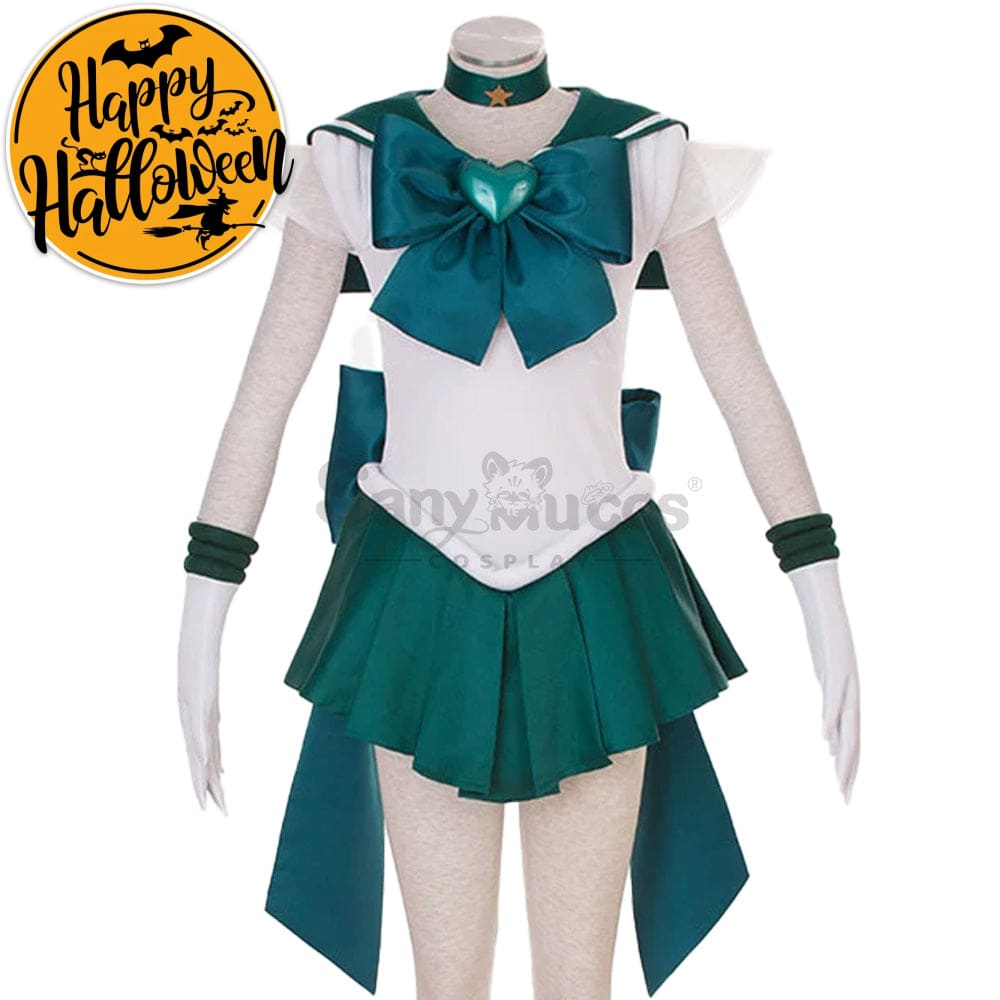 【In Stock】Anime Sailor Moon Supers Cosplay Neptune Michiru Kaiou Battle Suit Costume Costumes