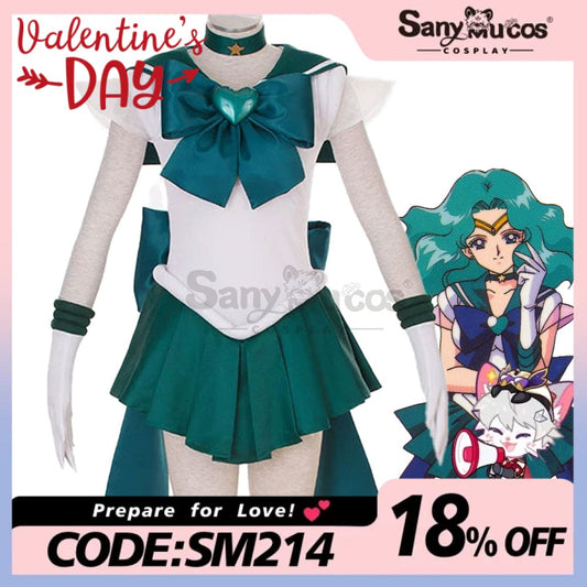 【In Stock】Anime Sailor Moon Supers Cosplay Neptune Michiru Kaiou Battle Suit Costume Costumes 1000