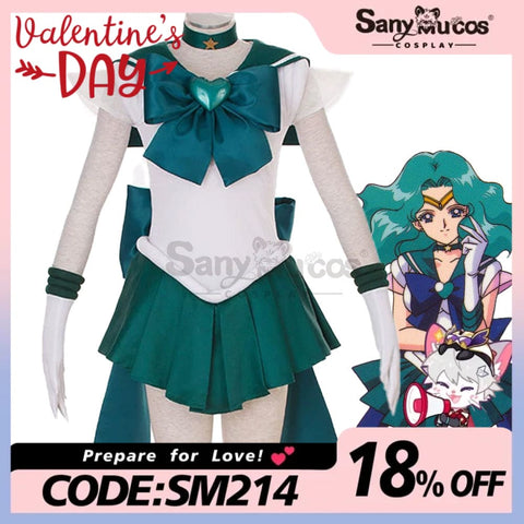 【In Stock】Anime Sailor Moon Supers Cosplay Neptune Michiru Kaiou Battle Suit Costume Costumes