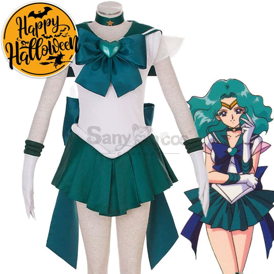 【In Stock】Anime Sailor Moon Supers Cosplay Neptune Michiru Kaiou Battle Suit Costume Costumes 1000