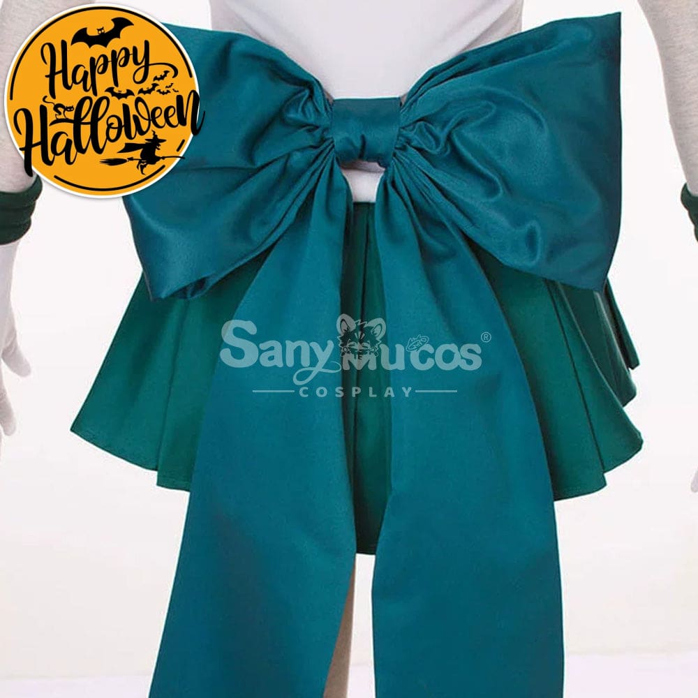 【In Stock】Anime Sailor Moon Supers Cosplay Neptune Michiru Kaiou Battle Suit Costume Costumes