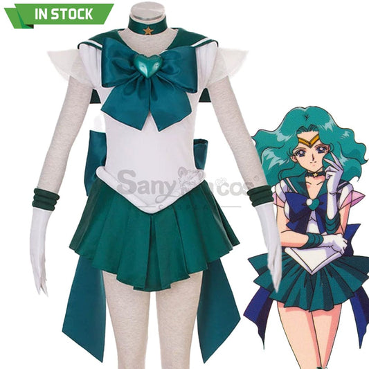 【In Stock】Anime Sailor Moon Supers Cosplay Neptune Michiru Kaiou Battle Suit Costume Costumes 1000