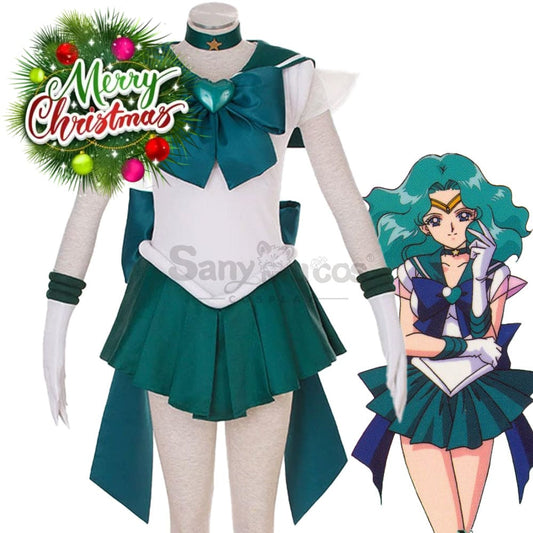 【In Stock】Anime Sailor Moon Supers Cosplay Neptune Michiru Kaiou Battle Suit Costume Costumes 1000