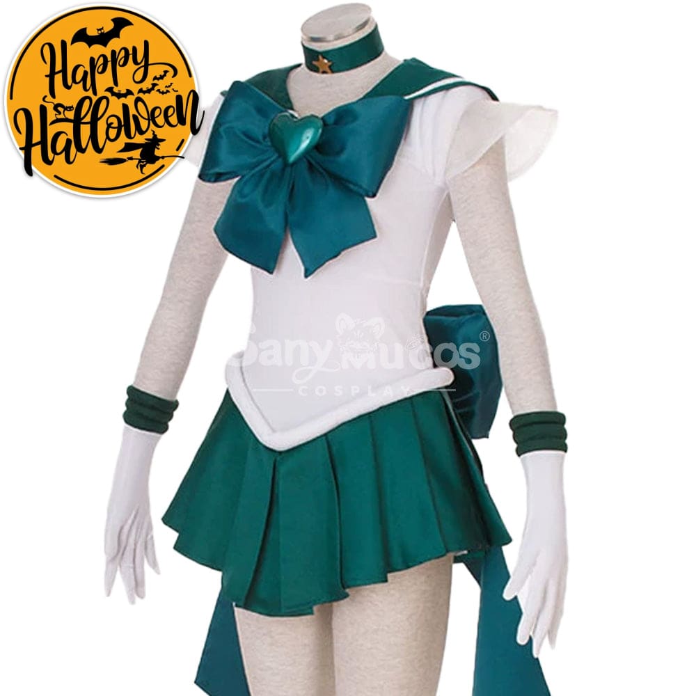 【In Stock】Anime Sailor Moon Supers Cosplay Neptune Michiru Kaiou Battle Suit Costume Costumes