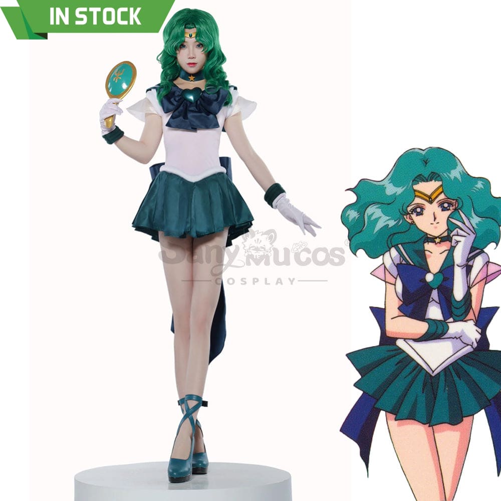 【In Stock】Anime Sailor Moon Supers Cosplay Neptune Michiru Kaiou Battle Suit Costume Premium