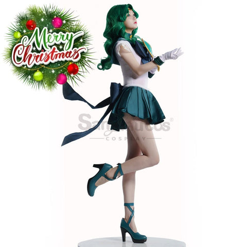 【In Stock】Anime Sailor Moon Supers Cosplay Neptune Michiru Kaiou Battle Suit Costume Premium